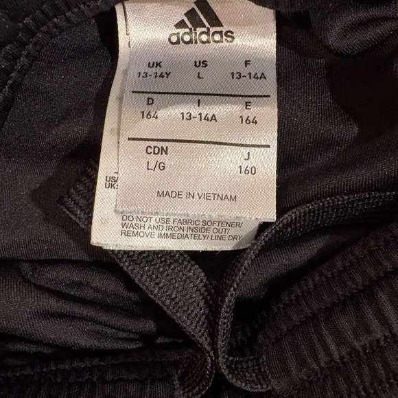Adidas Kids Black Shorts set of 2 - Picture 3 of 5